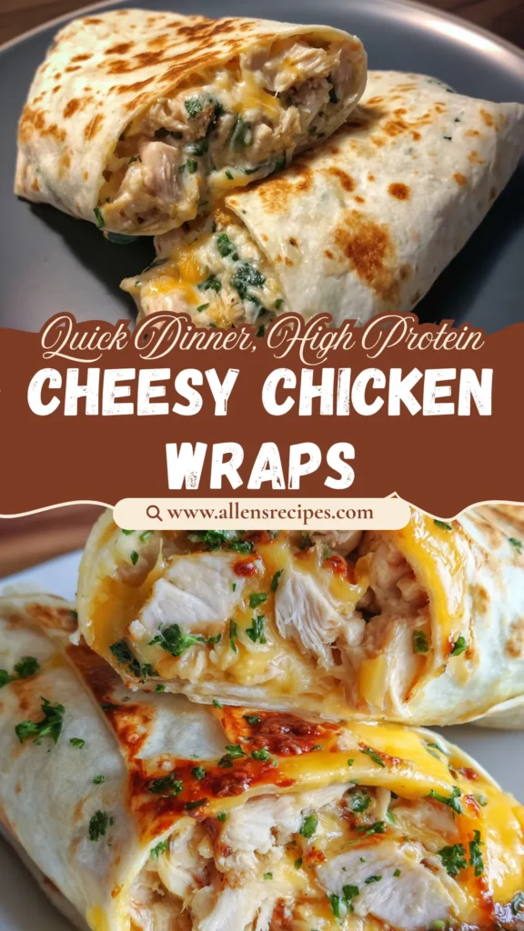 Cheesy Garlic Chicken Wraps