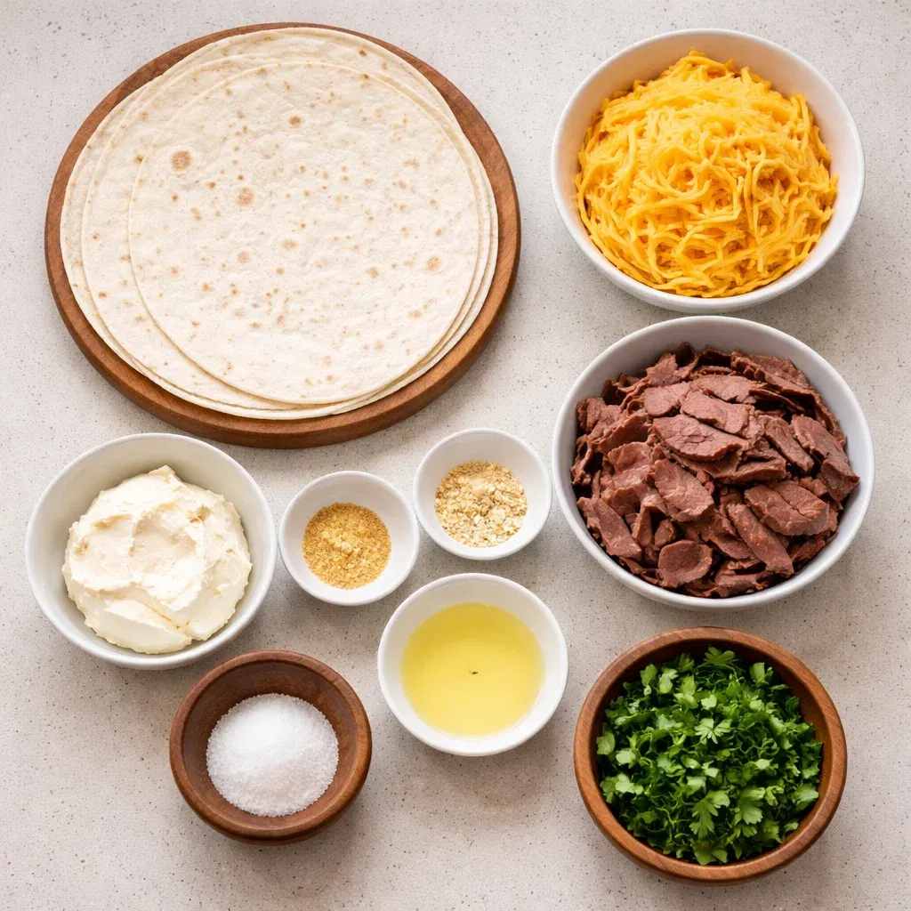 Cheesy Smoked Beef Wraps