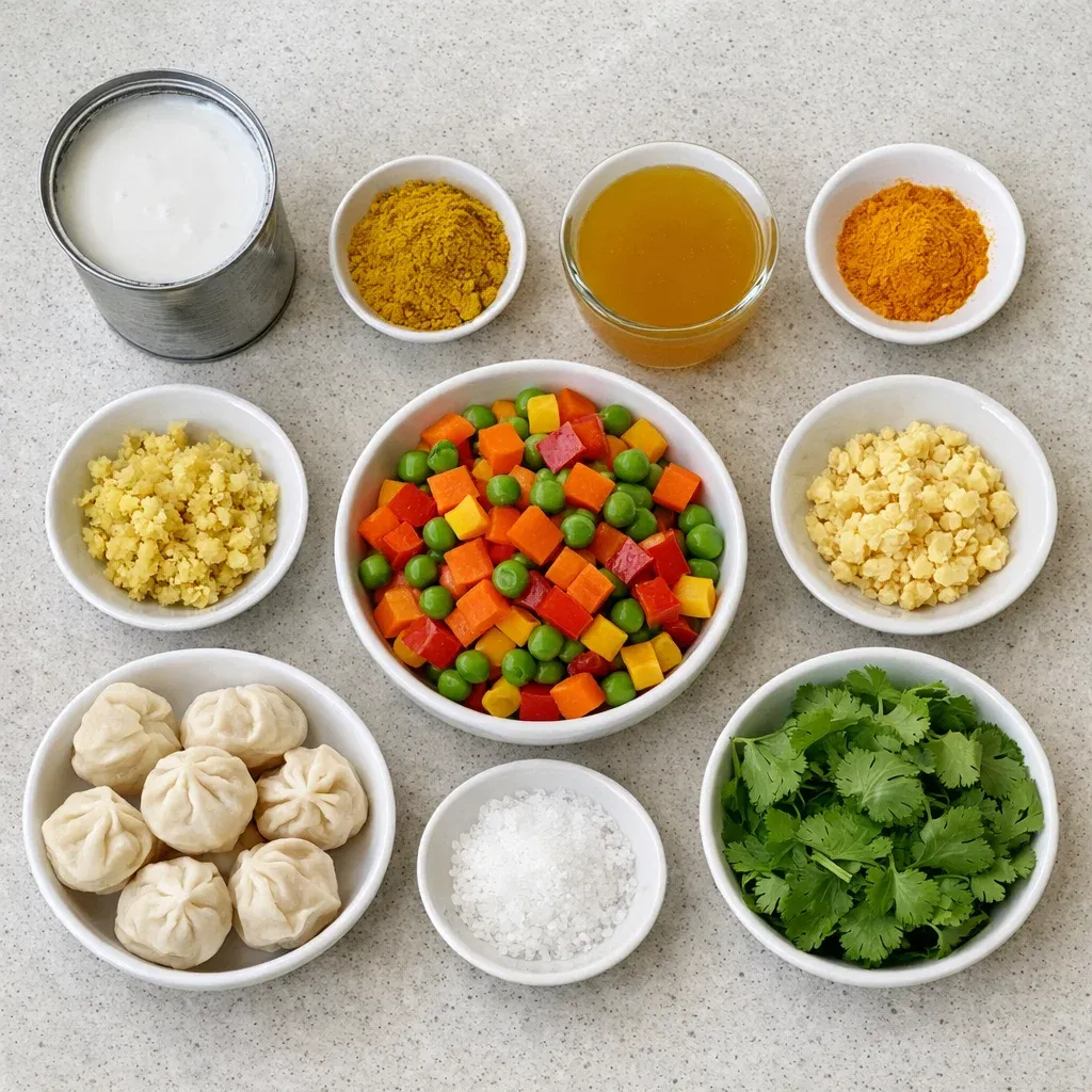 Coconut Curry Soup with Dumplings
