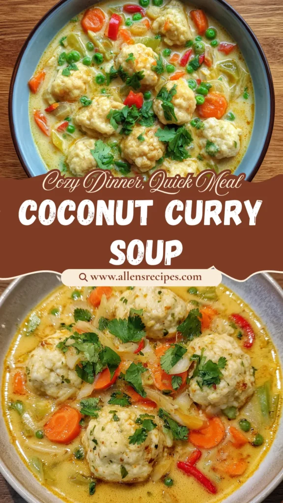 Coconut Curry Soup with Dumplings