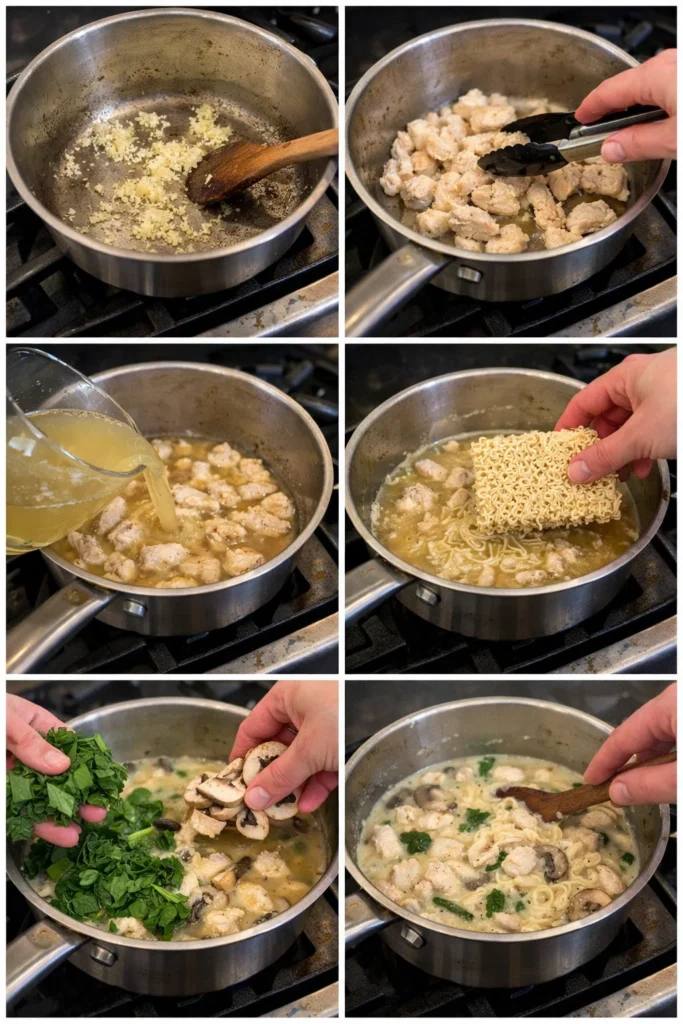 Creamy Garlic Chicken Ramen