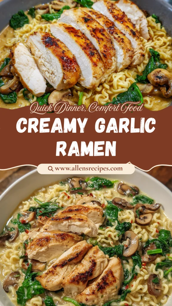 Creamy Garlic Chicken Ramen