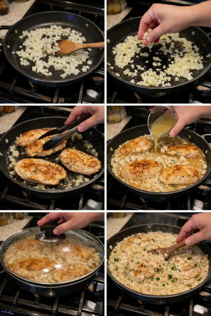 Creamy Smothered Chicken and Rice