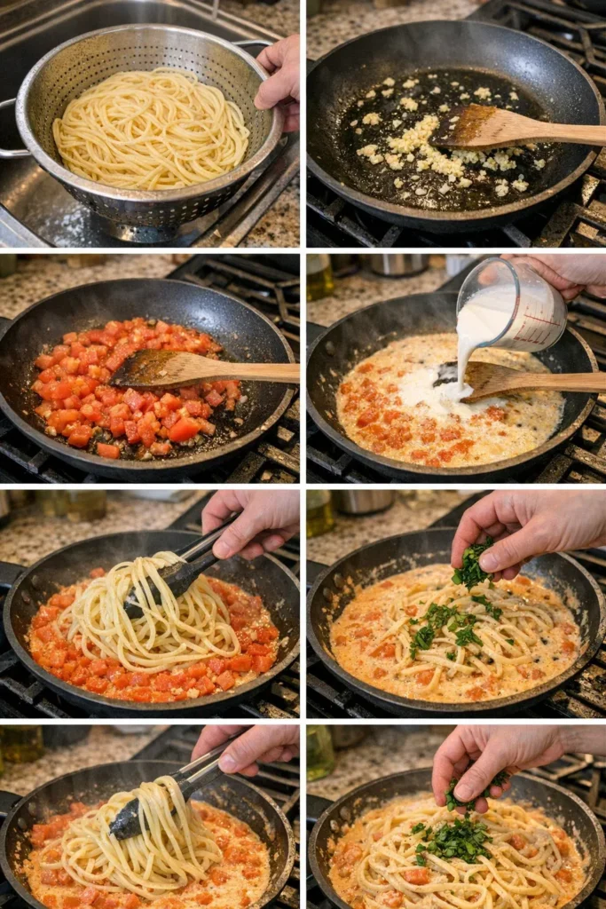 Creamy Tomato Garlic Pasta
