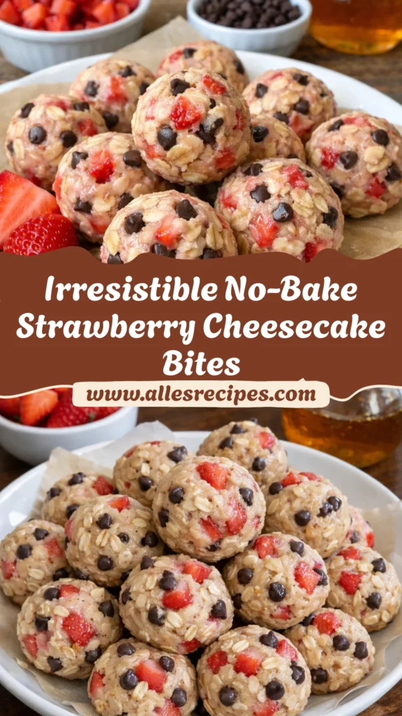 No-Bake Strawberry Cheesecake Protein Balls