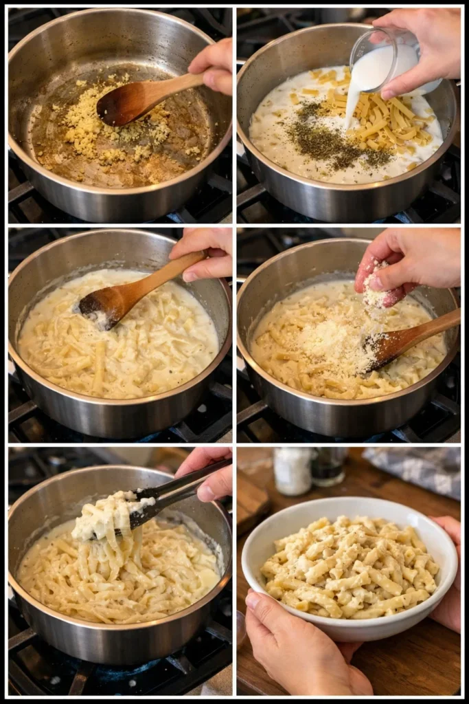 One Pot Creamy Garlic Pasta