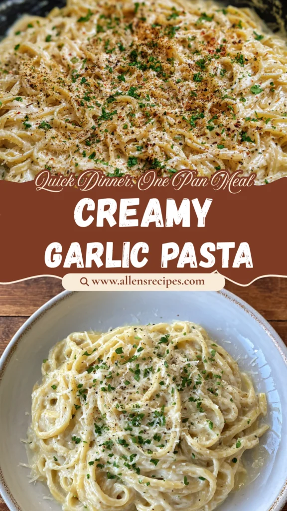 One Pot Creamy Garlic Pasta