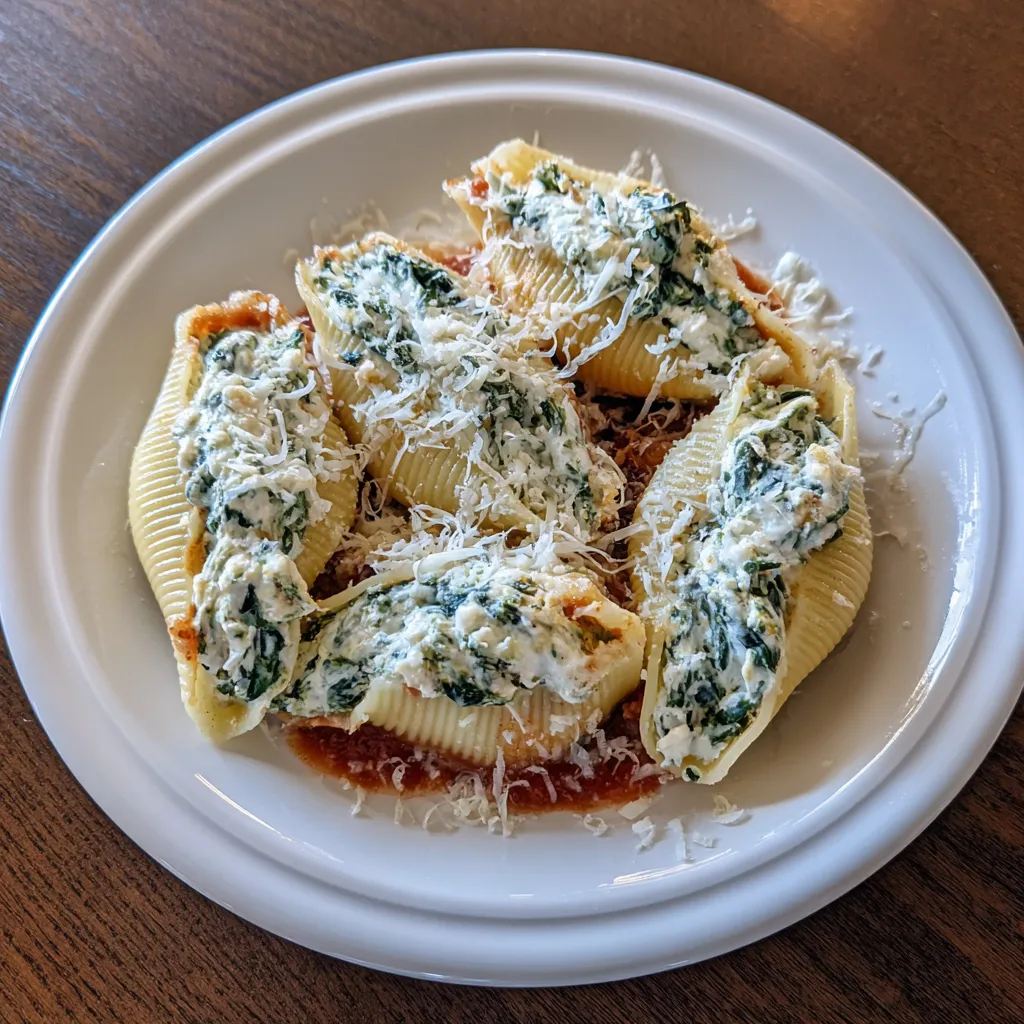 Spinach and Ricotta Stuffed Shells