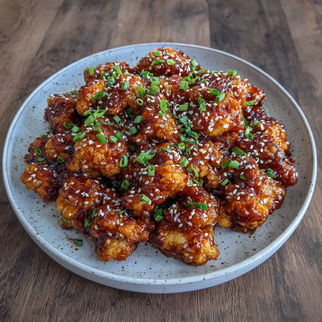Sticky Honey Garlic Cauliflower
