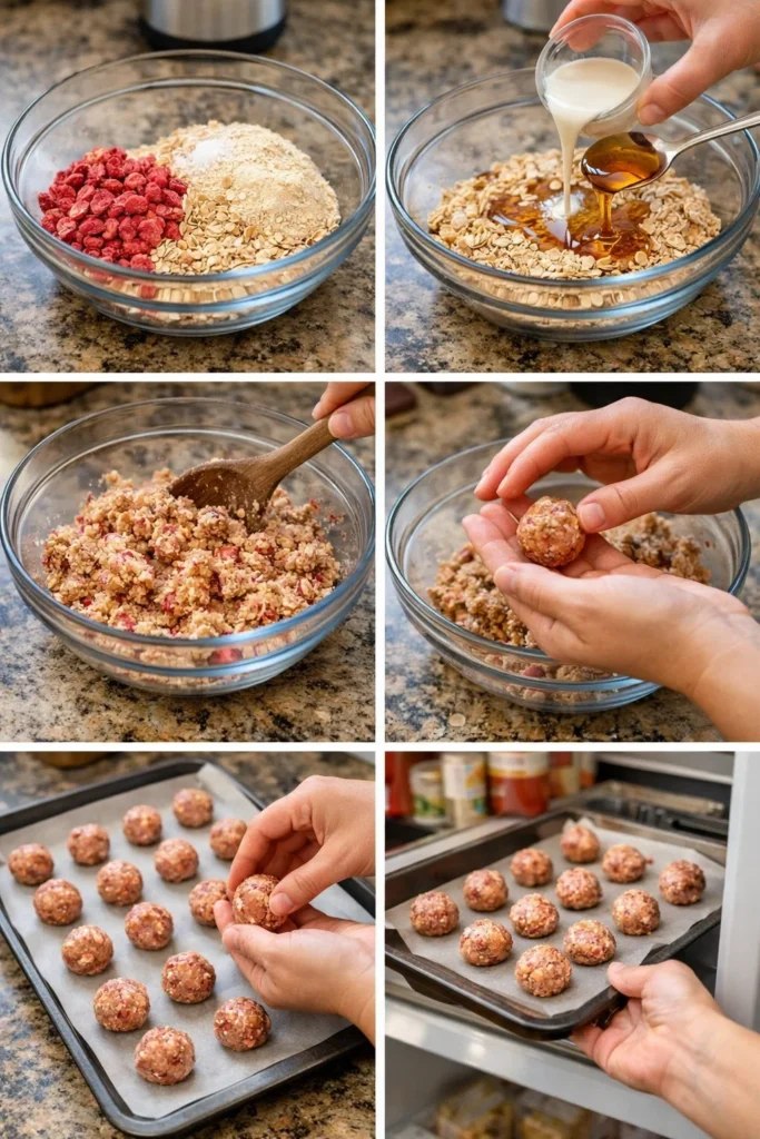 Strawberry Cheesecake Protein Balls