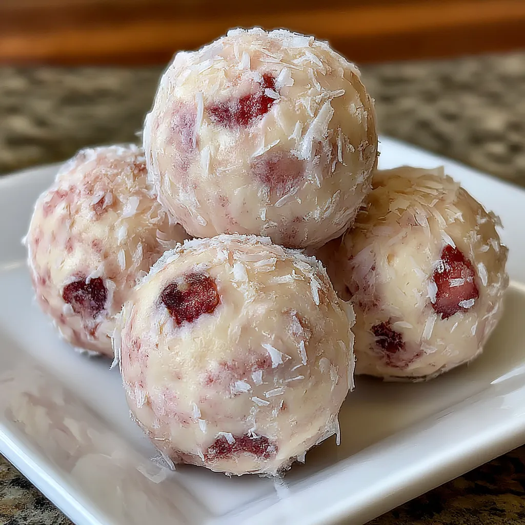 Strawberry Cheesecake Protein Balls