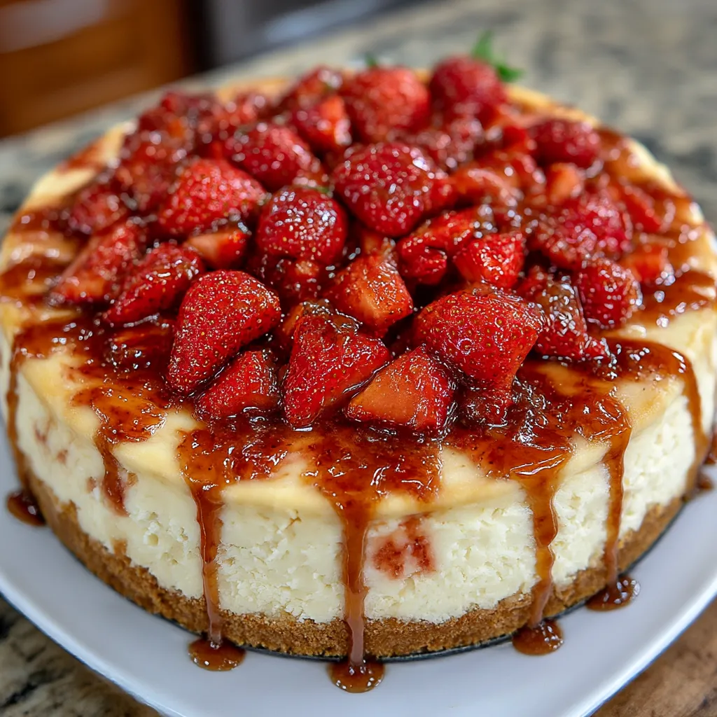 Strawberry Swirl Cheesecake