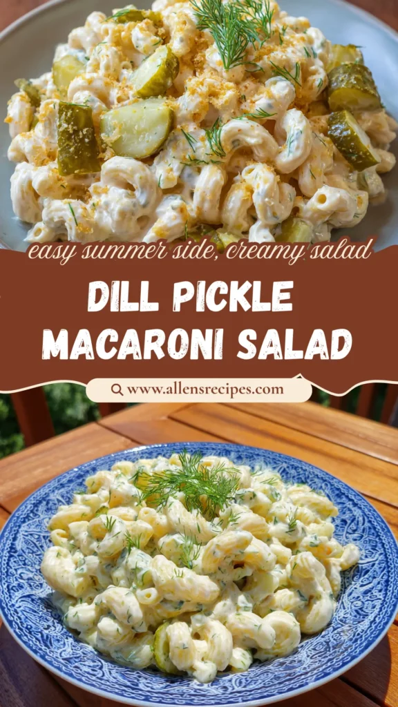 Creamy Dill Pickle Macaroni Salad