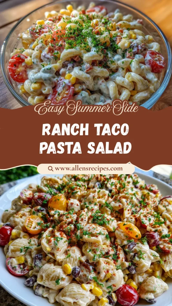 Creamy Ranch Taco Pasta Salad