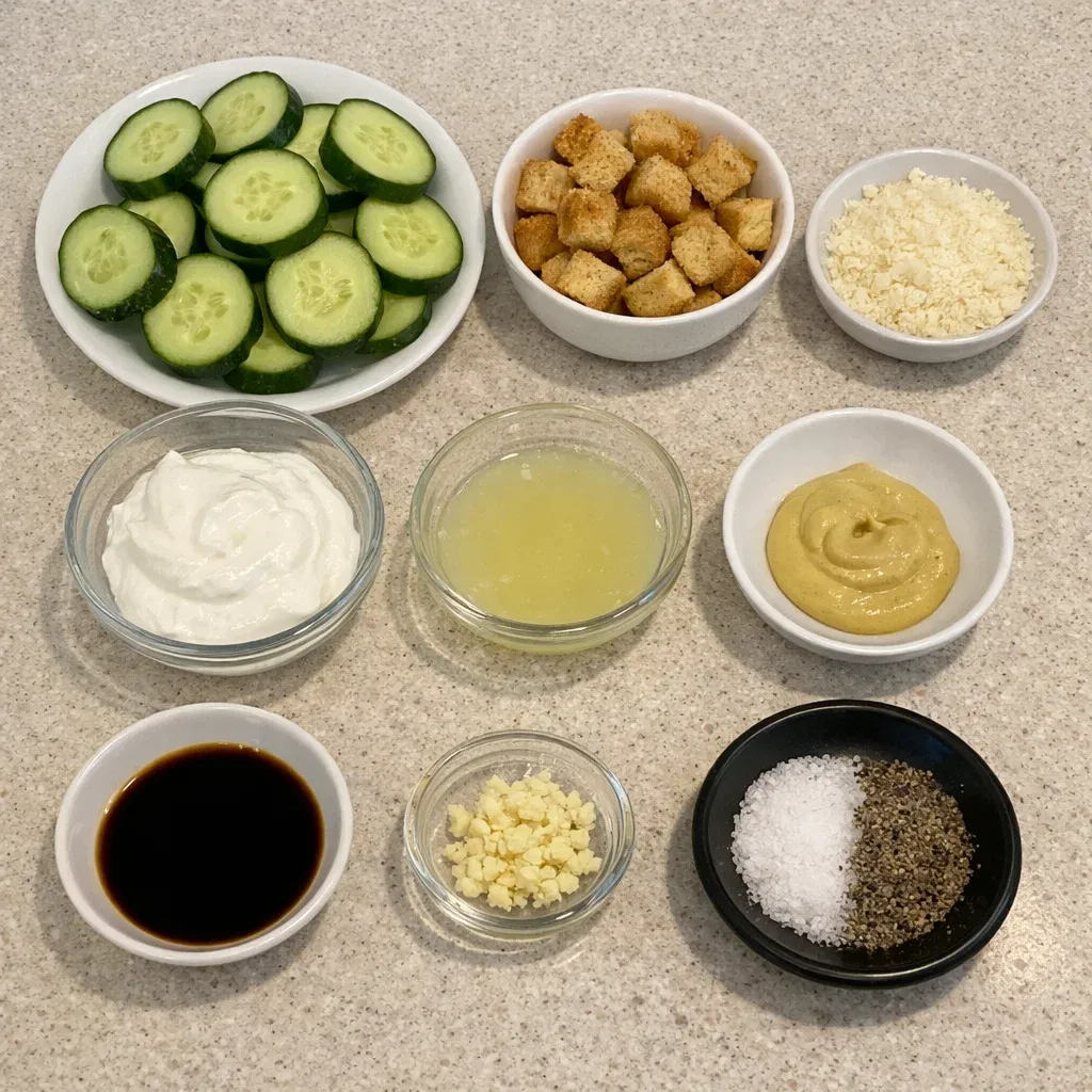 Cucumber Caesar Salad