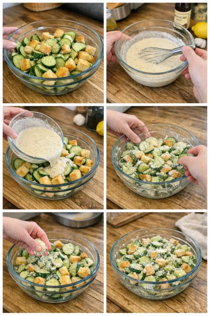 Cucumber Caesar Salad