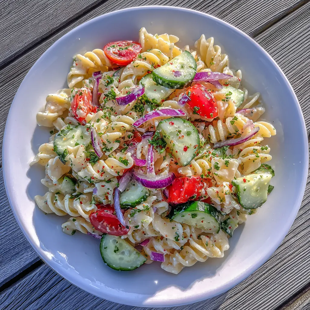 Cucumber Pasta Salad