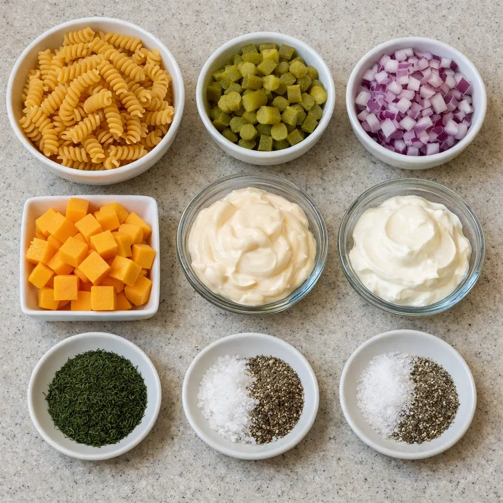 Dill Pickle Pasta Salad