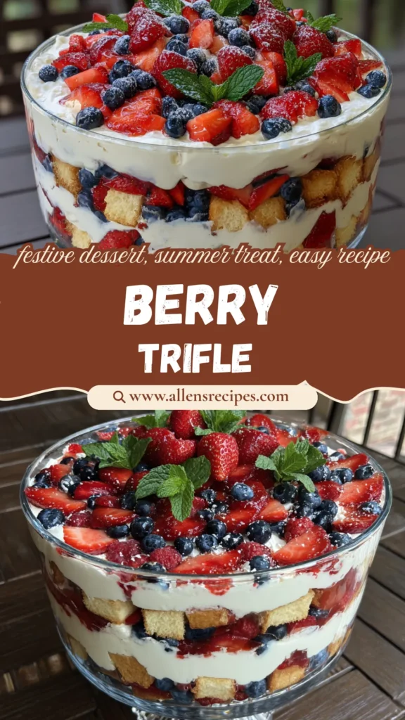 Patriotic Berry Trifle