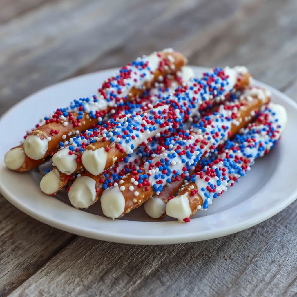Patriotic Pretzel Rods