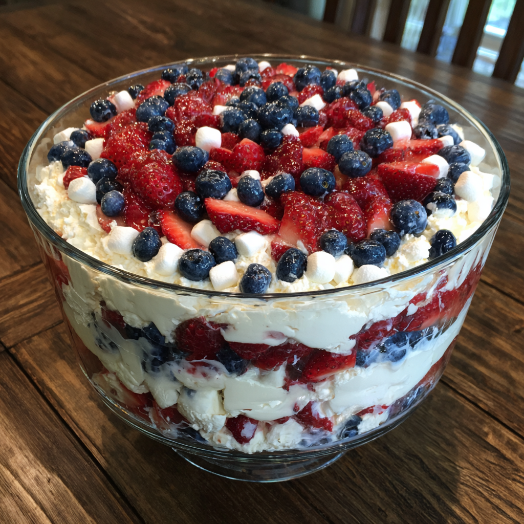 Red White and Blue Cheesecake Salad