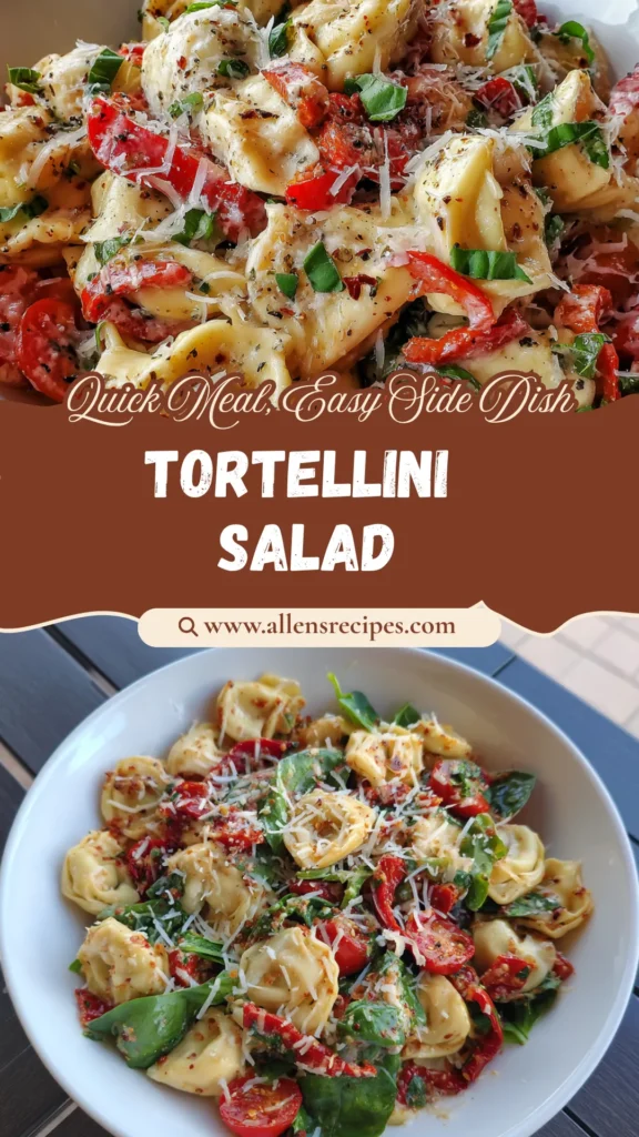 Roasted Red Pepper and Parmesan Tortellini Salad