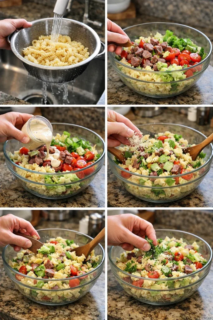 Smoked Beef Caesar Pasta Salad