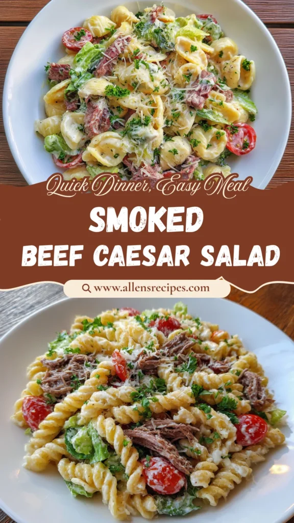 Smoked Beef Caesar Pasta Salad