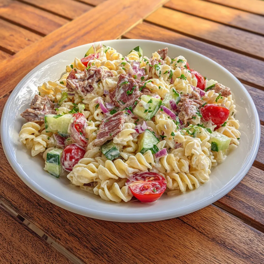 Smoked Beef Club Pasta Salad