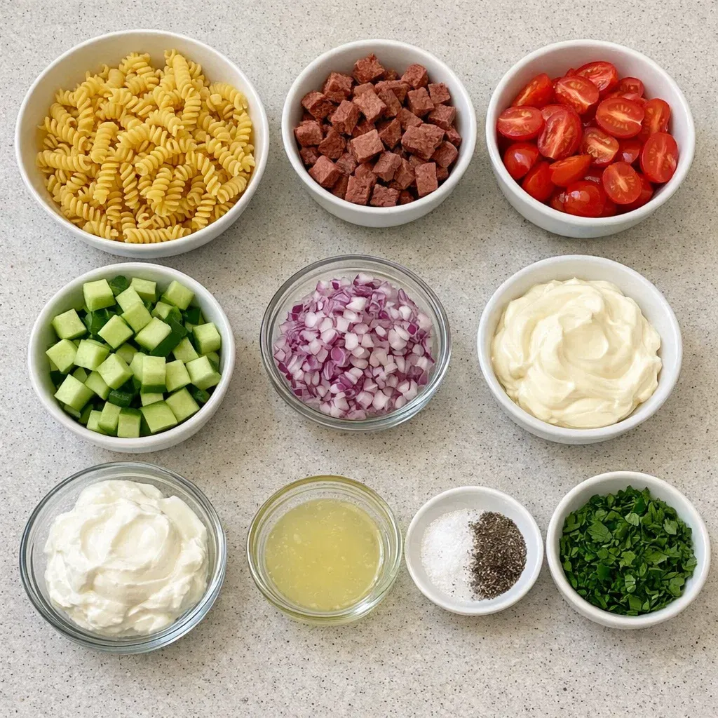 Smoked Beef Club Pasta Salad