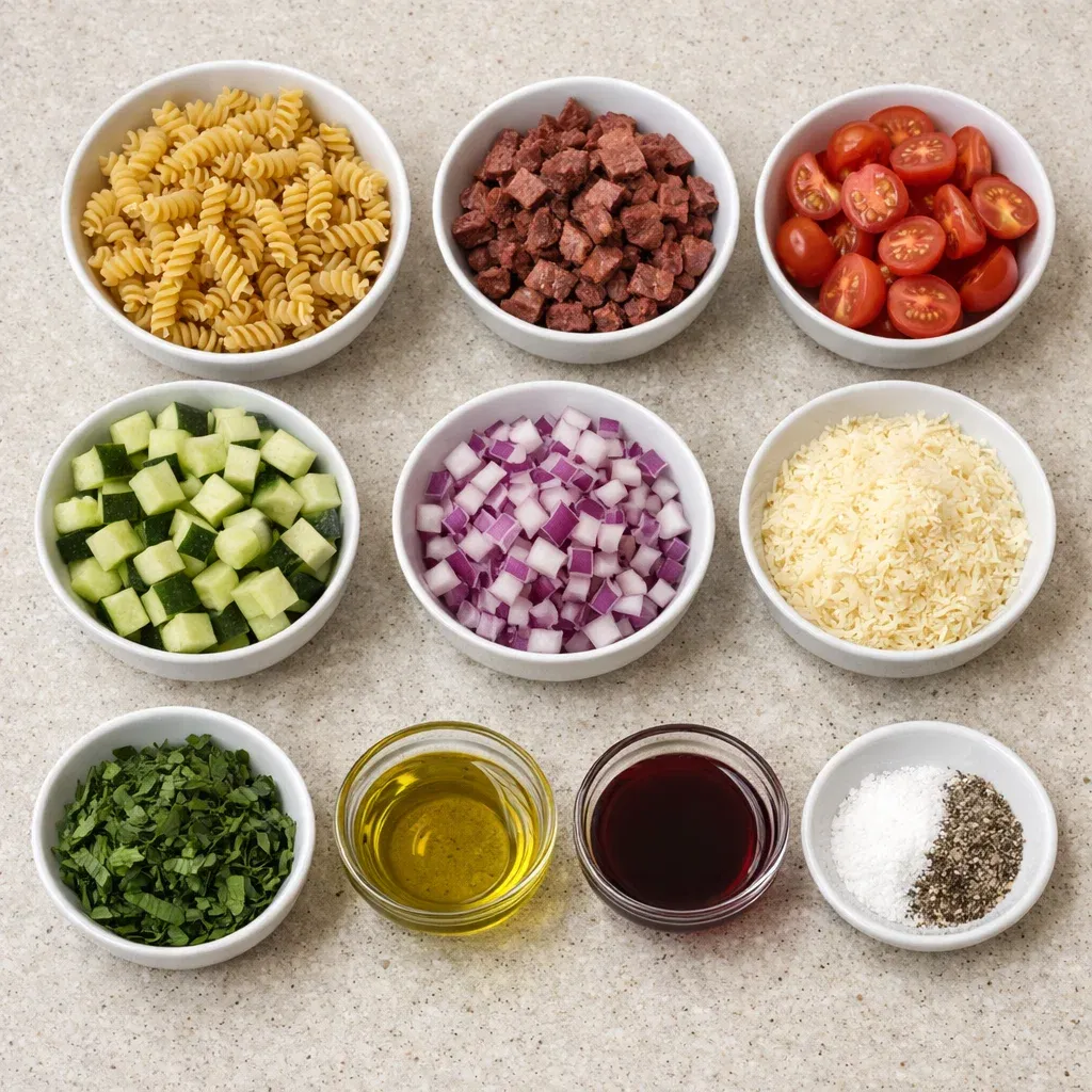 Smoked Beef Parmesan Pasta Salad