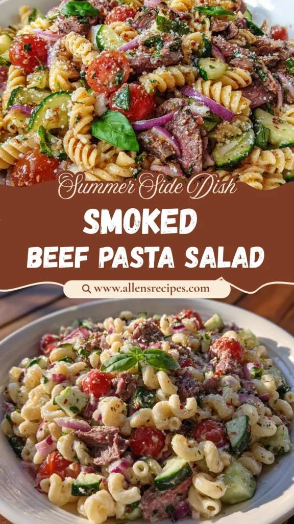 Smoked Beef Parmesan Pasta Salad