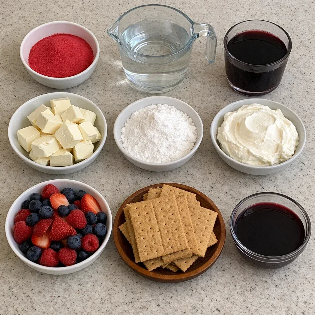 Summer Berry Jello Lasagna