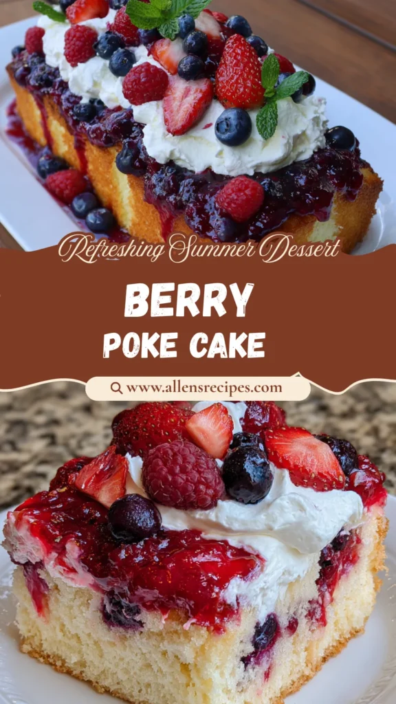 Summer Berry Poke Cake