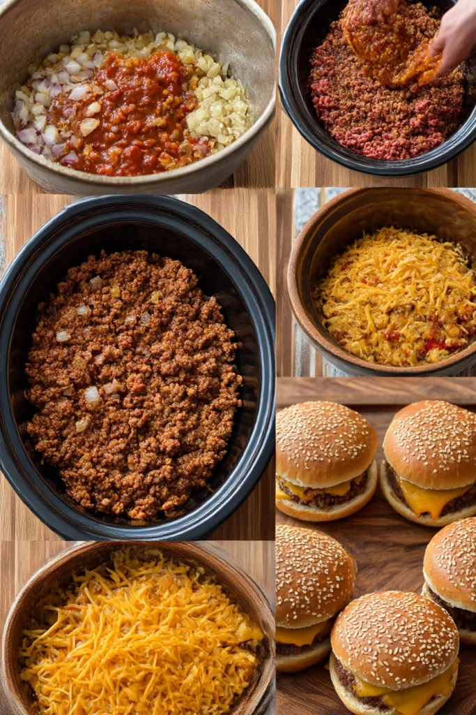 Crockpot Cheeseburgers